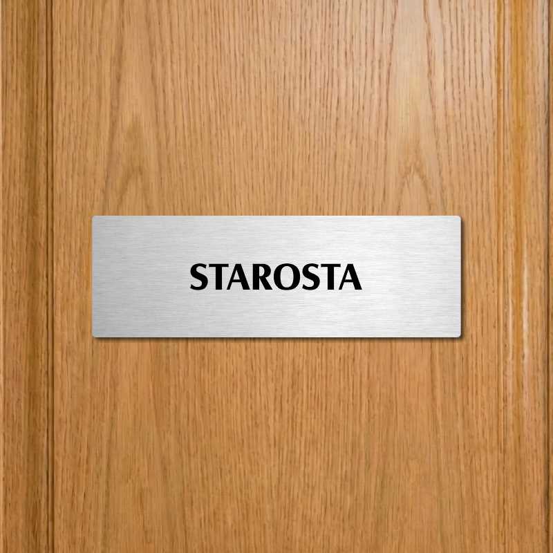 Starosta, 200x66mm, zlatá popiska s rámečkem